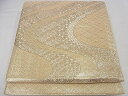 平和屋着物◎佐賀錦 全通柄袋帯 流水文 金銀糸 正絹 逸品 AAAF5611Asg(4)