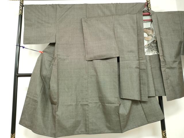 平和屋着物●男性 本場大島紬 アンサンブル 7マルキ 羽裏：鷹 正絹 逸品 DABB0015ud