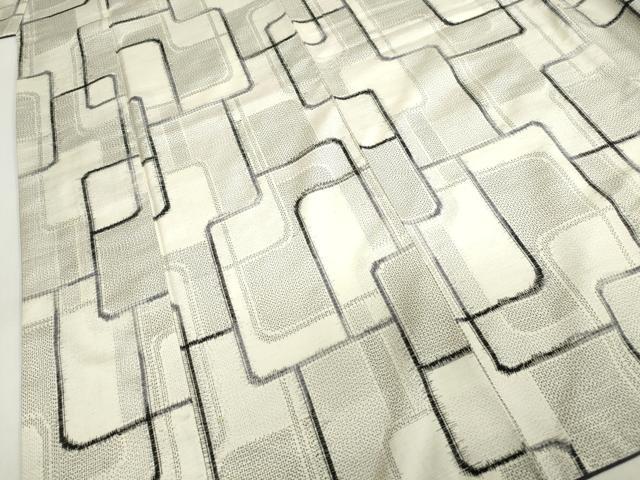 平和屋着物■上質な紬　幾何学文　正絹　逸品　DABA3305qa