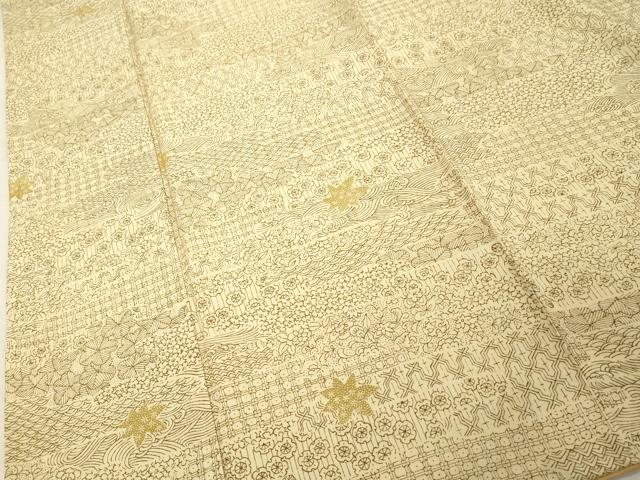 平和屋着物■上質な小紋　吉祥花文　正絹　逸品　DABA5147cd