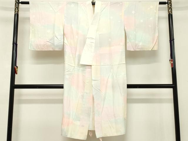 Full-Length Under-Kimono - 平和屋着物■長襦袢　無双仕立て　梅地紋　暈し染め　正絹　逸品　DABA5158cd