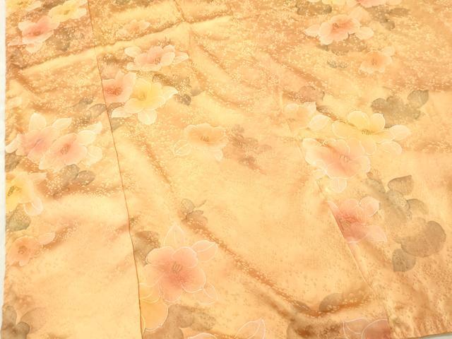 平和屋着物■上質な小紋　草花文　暈し染め　正絹　逸品　DABA5206cd