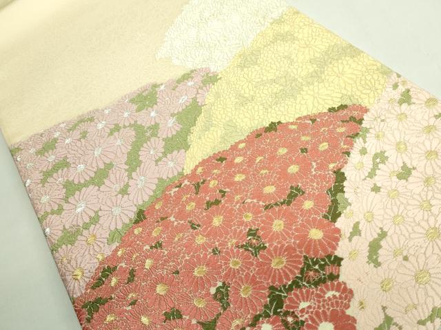 平和屋の平和屋着物●極上　山口美術織物　皇室　伊勢神宮御用　西陣織　太鼓柄袋帯　唐織　菊地重陽文　金銀糸　逸品　DZAB2303kh6｜アングル2