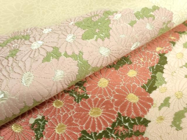 平和屋の平和屋着物●極上　山口美術織物　皇室　伊勢神宮御用　西陣織　太鼓柄袋帯　唐織　菊地重陽文　金銀糸　逸品　DZAB2303kh6｜アングル3