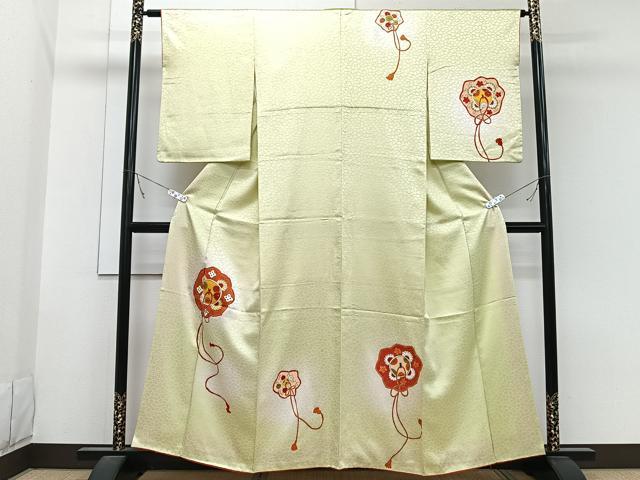 乐天商城 - 平和屋着物■訪問着　鏡浦花文　暈し染め　金彩　正絹　逸品　CABB2590xi
