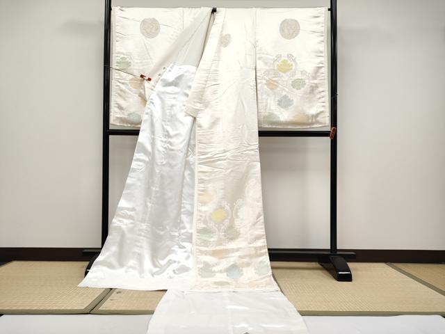 平和屋の平和屋本店●極上 白無垢　白打掛・掛下・草履セット　お引きずり　和装　婚礼　結婚式　花嫁　神社挙式　唐織　鳳凰花文　逸品 CYAA4603s6｜アングル2
