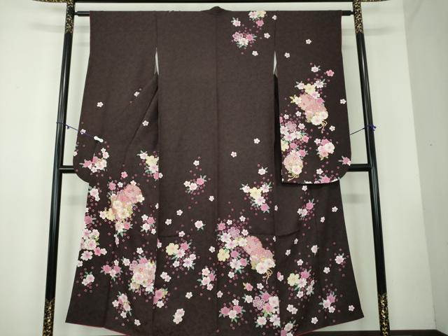 Kimono - 平和屋着物●豪華振袖　雪輪花文　金彩　京都きもの友禅扱い　正絹　逸品　DABB4346ps