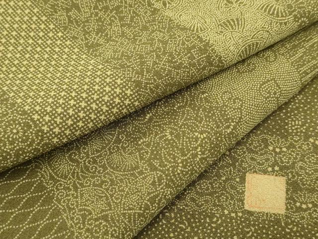 平和屋着物●伝統工芸師 服部光擴 江戸小紋 百柄 吉祥横段文 正絹 逸品 未使用 AABF5169cs