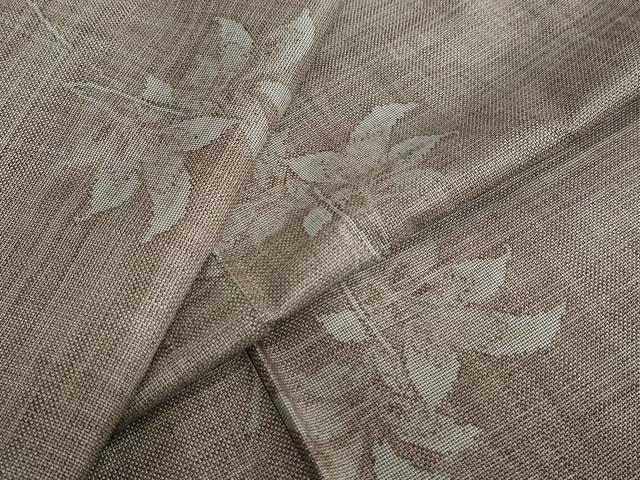 平和屋着物●本場大島紬　9マルキ　草花文　正絹　逸品　DABB0550ud