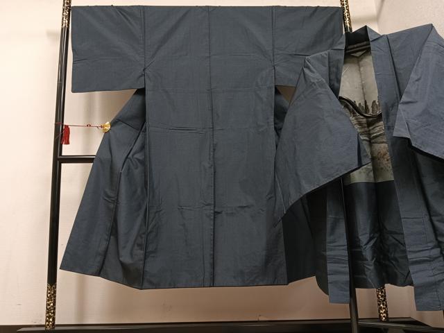 平和屋着物●男性　本場大島紬　アンサンブル　正絹　逸品　AABF5380ph