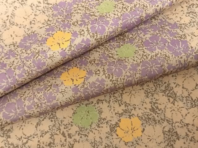 平和屋着物●本場染大島紬　舞花文　正絹　逸品　AABF5411fy