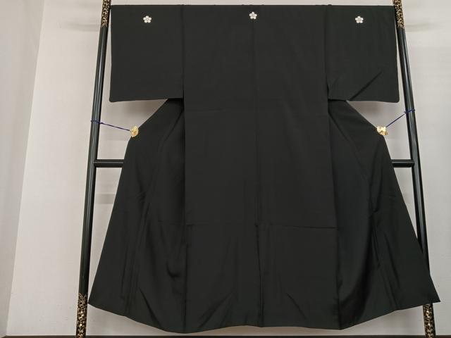 Kimono - 平和屋着物●男性　黒紋付　正絹　逸品　AABF5424fy