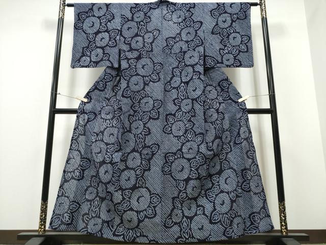 平和屋着物∴夏物　浴衣　有松鳴海絞り　万寿菊　綿　逸品　CABB6692ng