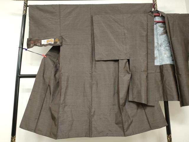 平和屋着物●男性　本場大島紬　アンサンブル　100亀甲　総詰め　証紙付き　正絹　逸品　DABB0425ud