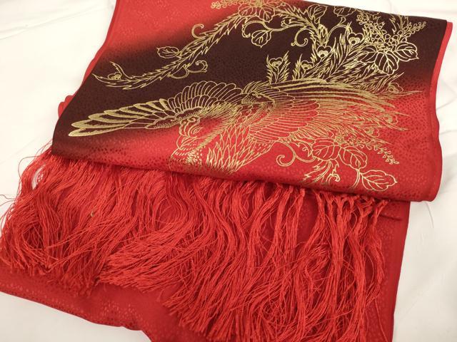 平和屋着物[]七五三　和装小物　志古貴　鳳凰　暈し染め　金彩　正絹　逸品　AABF2207ja