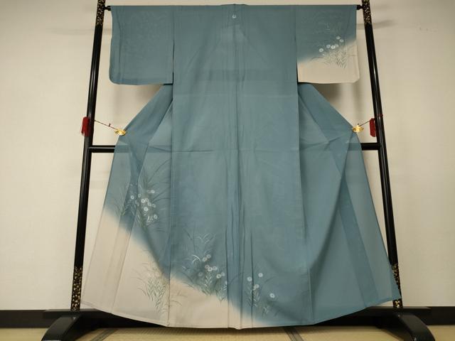 Uramono - 平和屋着物＊夏物　訪問着　絽　手描き　草花文　暈し染め　正絹　逸品　AABF5088jd