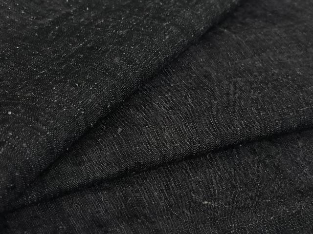 平和屋着物▽本場結城紬　重要無形文化財　単衣　霞文　正絹　逸品　AABF7090jh