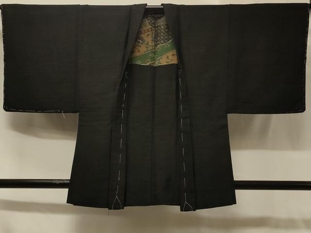 平和屋着物＃男性　羽織　紬地　檳榔子染色　正絹　逸品　未使用　CABB8158in