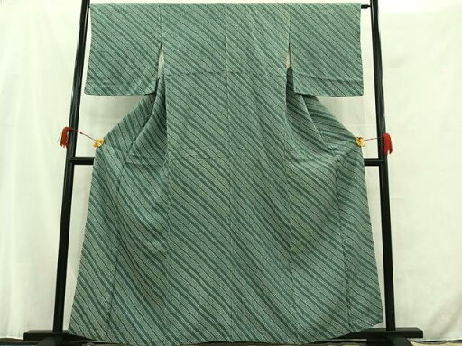 平和屋着物■上質な小紋 絞り 斜縞 正絹 逸品 未使用 AAAQ5342jh 平和屋着物■上質な小紋 絞り 斜縞 正絹 逸品 未使用 AAAQ5342jh