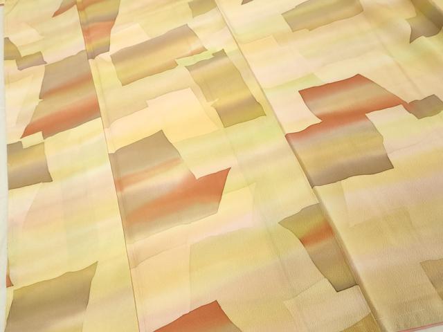 平和屋着物■上質な小紋　幾何学文様　暈し染め　正絹　逸品　未使用　DABB2271cd