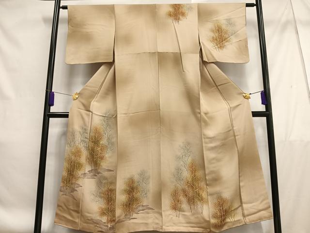 平和屋着物■訪問着　樹林文　暈し染め　正絹　逸品　AABF0877oa