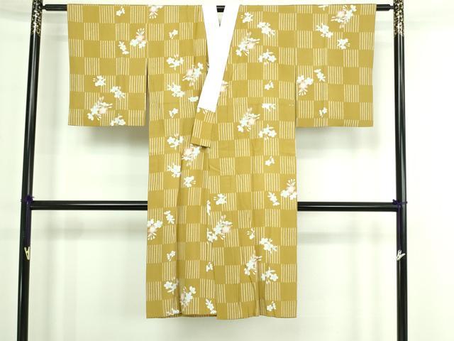 平和屋着物■長襦袢　無双仕立て　舞桜文　正絹　逸品　DABA9752sf