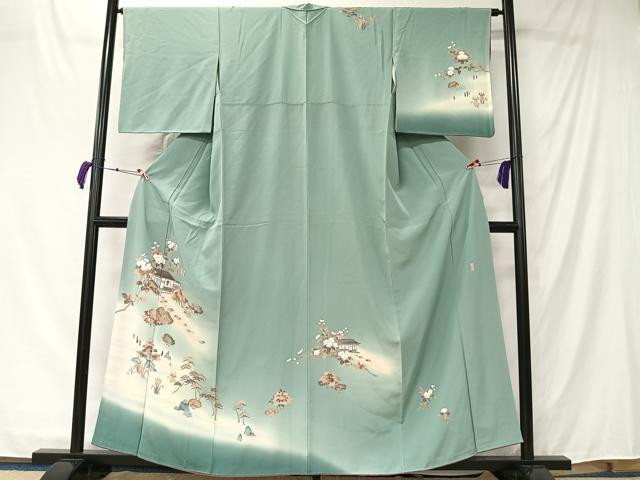 平和屋着物■訪問着 風景文 暈し染め 正絹 逸品 CABK0147ua