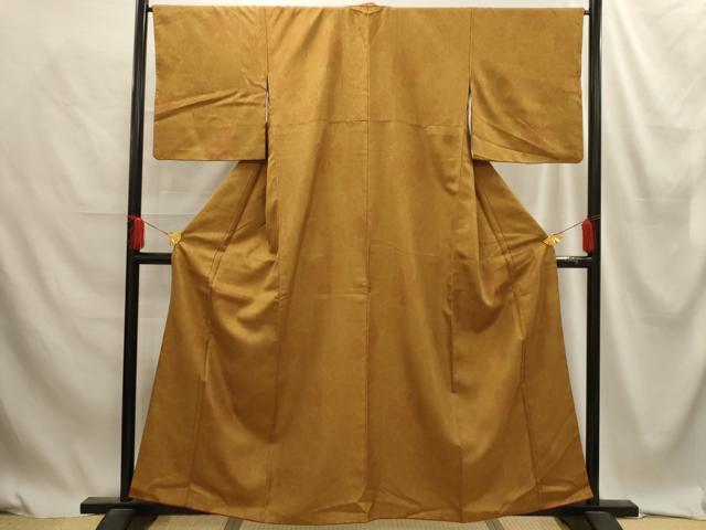 Rakuten - 平和屋着物■上質な紬　100亀甲　舞葉文　正絹　逸品　AABE6235sx