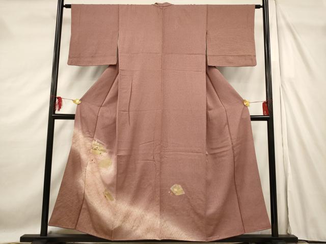 平和屋着物■訪問着　駒刺繍　吉祥花文　暈し染め　金彩　正絹　逸品　AABF8822st
