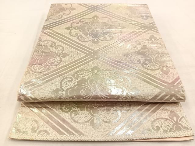 平和屋着物◎六通柄袋帯 天井業平華文 銀彩 やまと誂製 正絹 逸品 BAAW2164yc