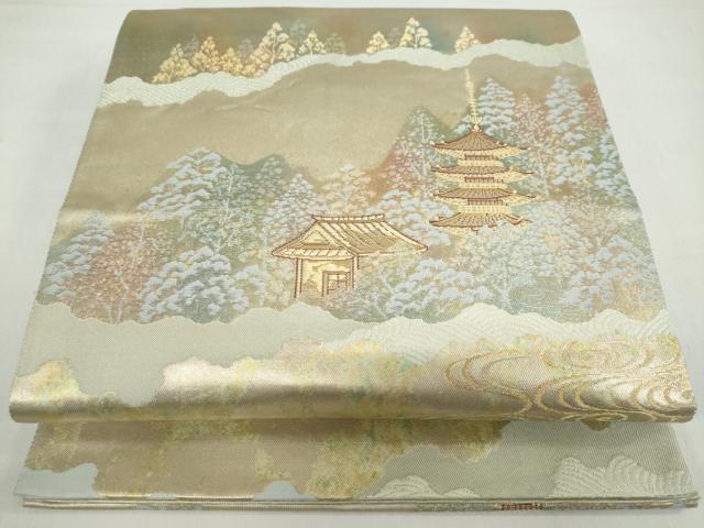 Other - 平和屋着物◎六通柄袋帯　京洛　平安建都千二百年　金糸　正絹　逸品　DABB0224ud