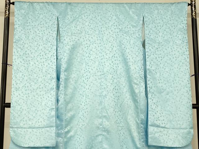 平和屋の平和屋本店●お引きずり・お引き摺り・引き振袖　和装　結婚式　舞妓　芸妓　芸者　衣装　舞桜文　空色　AABK8383fw｜アングル3