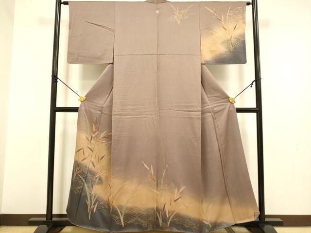 平和屋着物▽訪問着　単衣　駒刺繍　流水吉祥花文　金彩　ますいわ屋扱い　正絹　逸品　DAAS0715az 平和屋着物▽訪問着 単衣 駒刺繍 流水吉祥花文 金彩 ますいわ屋扱い
