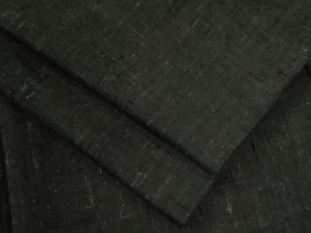 平和屋着物●男性　紬　霞文　黒地　正絹　逸品　CABB4784yc