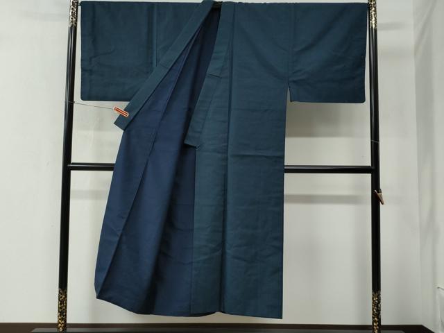 平和屋着物●男性　お召　アンサンブル　80亀甲　正絹　逸品　CABC6502yc