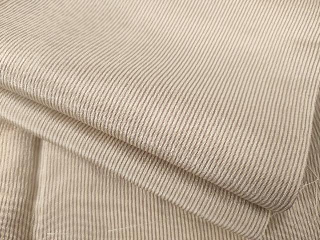 平和屋着物●お召 縞 正絹 逸品 未使用 AABF3629ck