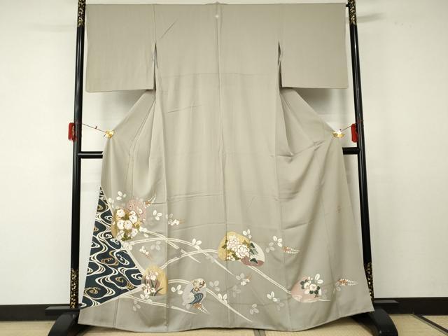 Full-Length Under-Kimono - 平和屋着物●豪華色留袖　作家物　貝合わせ吉祥花文　金彩　正絹　逸品　AABF5214cs