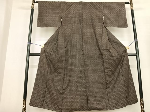 平和屋の平和屋着物●本場大島紬　龍郷絣　秋名バラ　正絹　逸品　AABF5493fy｜アングル2