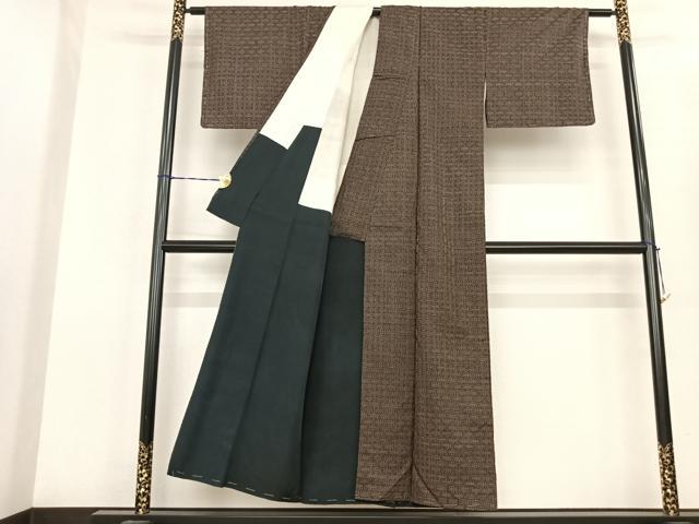 平和屋の平和屋着物●本場大島紬　龍郷絣　秋名バラ　正絹　逸品　AABF5493fy｜アングル3