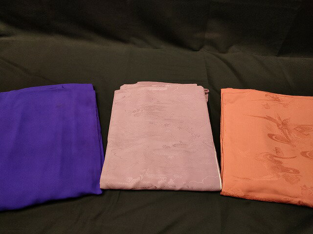 楽天平和屋平和屋本店■色無地 まとめて 3点 花柄 エ霞 地紋 など 着用可能多数 未使用品あり 全て正絹 ppp2993