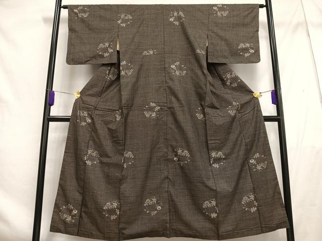 平和屋着物■本場大島紬　7マルキ　総絣　光琳菊文　正絹　逸品　AABF6218oa