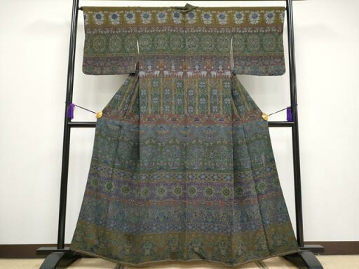 平和屋本店■極上 前田仁仙 仁仙更紗 訪問着 動物花文 逸品 CYAA2169s5 平和屋本店■極上 前田仁仙 仁仙更紗 訪問着 動物花文 逸品 CYAA2169s5
