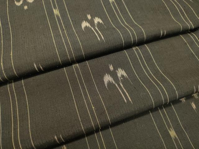 平和屋着物●上質な紬　琉球絣間道　正絹　逸品　DAAR4356tw