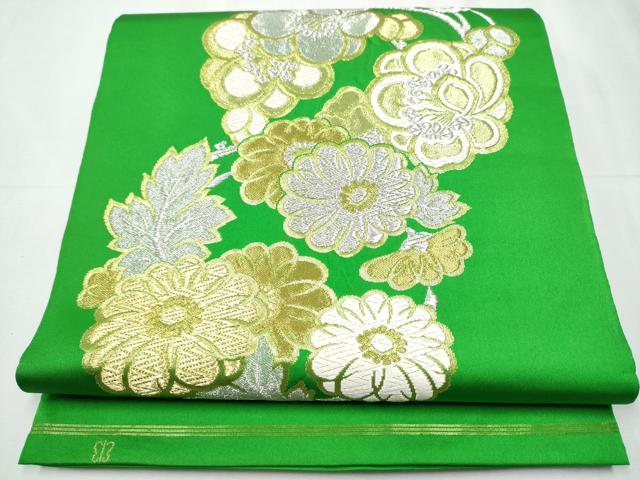 Other - 平和屋着物●西陣　川島織物　太鼓柄　本袋帯　花丸文　金銀糸　正絹　逸品　CABC5369hy