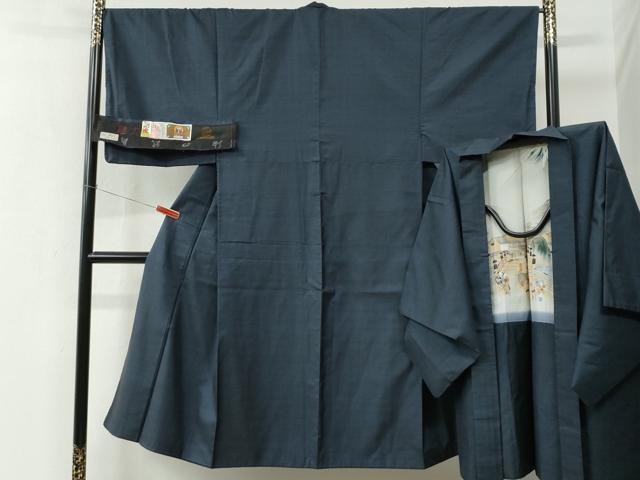 平和屋着物●男性　本場大島紬　アンサンブル　100亀甲　総詰め　武島トヨ子作　証紙付き　正絹　逸品　CABC6501yc