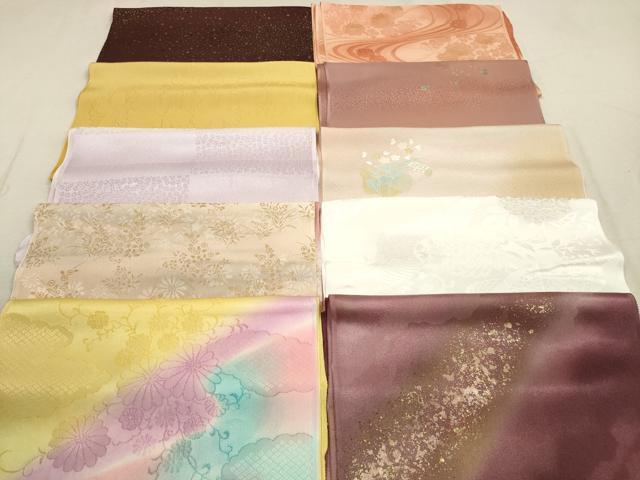 ■■■　商品詳細　■■■ 【正絹】 状態は特に目立ったシミ汚れなどもなく大変良い状態です。 大変上質な逸品になります。 お安く出品致しますので、是非この機会にいかがでしょうか？ ■■■　注意事項　■■■ ■モニター発色の具合により色合いが異なる場合がございます。 ■寸法は多少の誤差が生じる場合がございますのでご了承ください。 ■縫込みの長さが左右非対称の場合は短い部分を記載しております。 左右非対称であってもご返品・お値引き等の保証は出来かねますので、ご了承の上ご購入をお願い致します。 ■シミ等のチェックには注意を払っておりますが、見落としがある場合もございますし、個人の見解も様々ですので神経質な方のご購入はお控えください。 ■箪笥に入っておりました着物や帯なので畳みシワや匂いがあるものもございます。 ■お休みは基本的に土日祝となりますが、その他臨時でお休みする場合がございますのでご了承ください。 ■商品の発送は平日のみの発送となります。 ■夜間と土曜、日曜日はお問い合わせの回答が遅れる場合がございます。 ■当店では、お直し、紋入れ、お手入れ等は承っておりません。 ■生地の状態（ヤケ、経年劣化等）によってはサイズ直しが出来ない場合がございます。 その点もどうかご了承のうえ、ご購入をお願いいたします。 ■弊社で取り扱う商品は一点ものにつき、時期や在庫状況に応じて金額が変更となる場合がございます。 ■検針は行っておりません。予めご了承いただきますようお願いいたします。 ■【洗える着物】と記載のある商品におきましては、商品お届け後に洗濯を行ってしまってからのご返品にはご対応しかねます。 念の為、専門店でのお手入れをお願いいたします。 ■着物のサイズ目安は下記を参考ください↓ ＜女性着物＞　お端折り次第で＋5cm　−1cmが着用可能サイズ 　例）身丈170cmの場合、身長160cm〜175cm ＜男性着物＞　身丈＋約25cm〜27cm程が適応身長 　例）身丈155cmの場合、身長180〜182cm