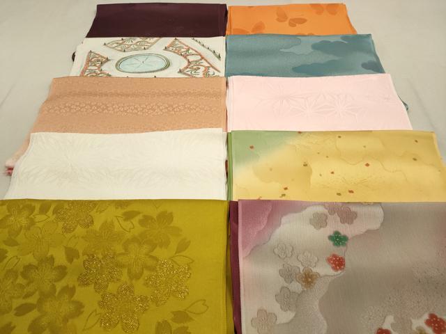 ■■■　商品詳細　■■■ 【正絹】 状態は特に目立ったシミ汚れなどもなく大変良い状態です。 大変上質な逸品になります。 お安く出品致しますので、是非この機会にいかがでしょうか？ ■■■　注意事項　■■■ ■モニター発色の具合により色合いが異なる場合がございます。 ■寸法は多少の誤差が生じる場合がございますのでご了承ください。 ■縫込みの長さが左右非対称の場合は短い部分を記載しております。 左右非対称であってもご返品・お値引き等の保証は出来かねますので、ご了承の上ご購入をお願い致します。 ■シミ等のチェックには注意を払っておりますが、見落としがある場合もございますし、個人の見解も様々ですので神経質な方のご購入はお控えください。 ■箪笥に入っておりました着物や帯なので畳みシワや匂いがあるものもございます。 ■お休みは基本的に土日祝となりますが、その他臨時でお休みする場合がございますのでご了承ください。 ■商品の発送は平日のみの発送となります。 ■夜間と土曜、日曜日はお問い合わせの回答が遅れる場合がございます。 ■当店では、お直し、紋入れ、お手入れ等は承っておりません。 ■生地の状態（ヤケ、経年劣化等）によってはサイズ直しが出来ない場合がございます。 その点もどうかご了承のうえ、ご購入をお願いいたします。 ■弊社で取り扱う商品は一点ものにつき、時期や在庫状況に応じて金額が変更となる場合がございます。 ■検針は行っておりません。予めご了承いただきますようお願いいたします。 ■【洗える着物】と記載のある商品におきましては、商品お届け後に洗濯を行ってしまってからのご返品にはご対応しかねます。 念の為、専門店でのお手入れをお願いいたします。 ■着物のサイズ目安は下記を参考ください↓ ＜女性着物＞　お端折り次第で＋5cm　−1cmが着用可能サイズ 　例）身丈170cmの場合、身長160cm〜175cm ＜男性着物＞　身丈＋約25cm〜27cm程が適応身長 　例）身丈155cmの場合、身長180〜182cm