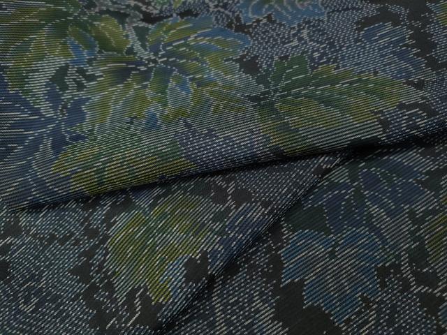 Full-Length Under-Kimono - 平和屋着物●本場大島紬　蔦の葉文　正絹　逸品　CABC2321ut