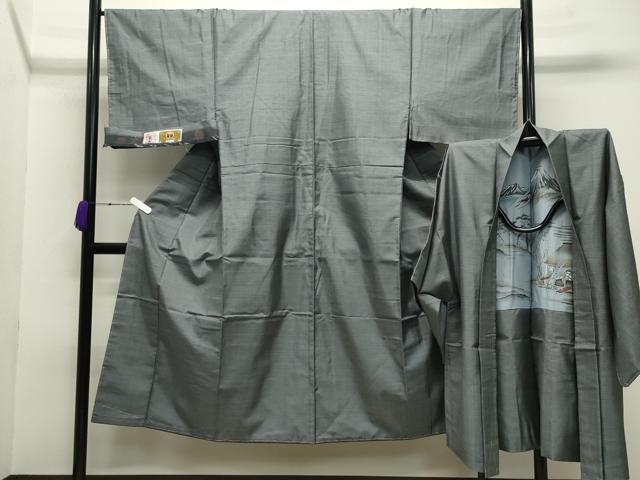 平和屋着物●男性　本場大島紬　アンサンブル　100亀甲　総詰め　みなみ紬謹製　正絹　逸品　CABC8023gh