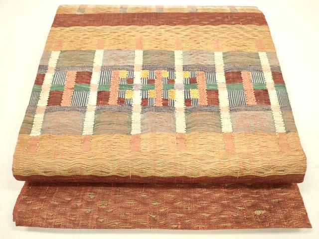 ■■■　サイズ　■■■ 長さ 440cm 幅 30.5cm程 ■■■　商品詳細　■■■ 【正絹】 状態は締めてはおりますが 特に目立ったシミ汚れなどもなく大変良い状態です。 大変上質な逸品になります。 お安く出品致しますので、是非この機会に...